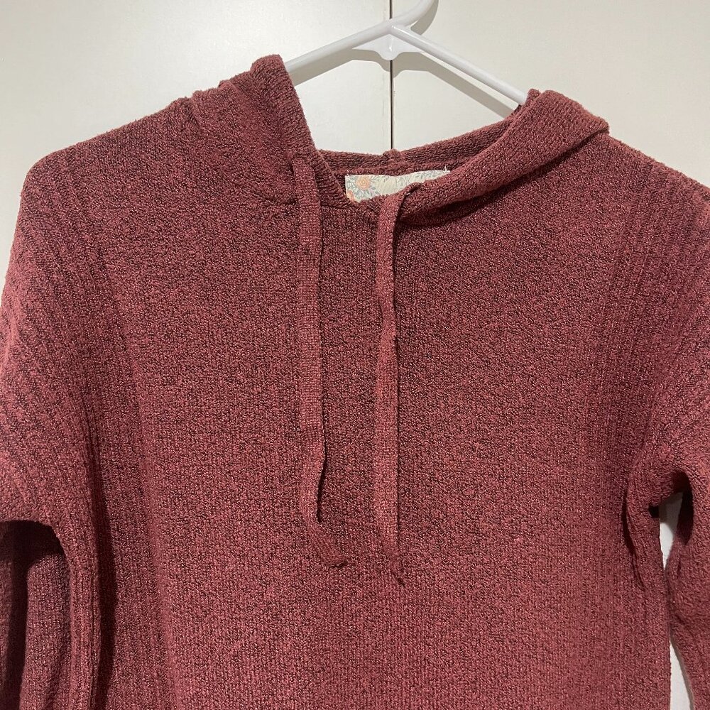 Pink Rose Hooded Sweater - Picture 2 of 4